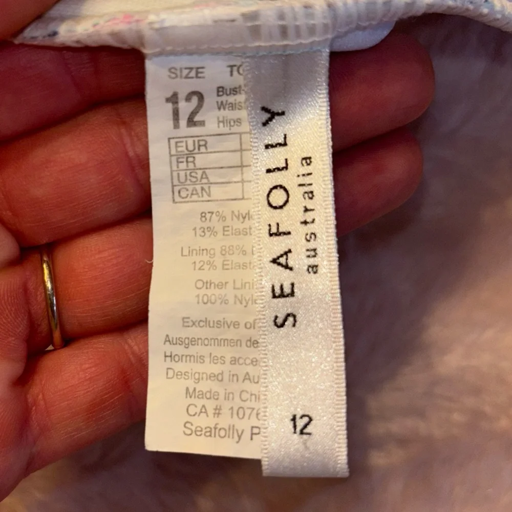 Seafolly Blue and Orange One Piece Swimwear - Picture 6 of 8